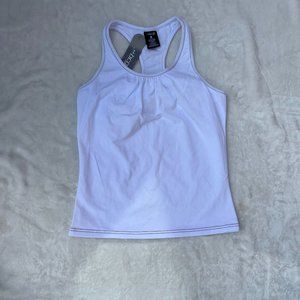 4 for $20. bcg White Solid Shirred Racerback Tank Size M